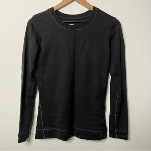 Patagonia Women's Brushed Vitaliti Crew Long Sleeve Activewear Shirt Black S